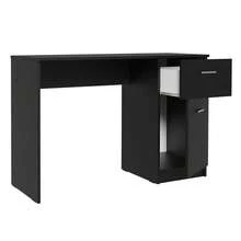 Madesa Computer Desk For Home Or Office, White 1 - Black - View 6
