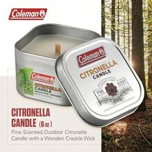 Pine Scent Citronella Candle With Wooden Crackle Wick - 6 Oz - 6 oz - Xem 2
