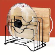 1 Topfdeckel Ablage, Mehrzweck Eisen Topfdeckel Abtropfgestell, Topfdeckel Aufbewahrungsregal, Schneidebrett Regal, Küchen Schneidebrett Aufbewahrungsregal, Küchen Arbeitsplatten Abtropf Aufbewahrungsregal, Schlafzimmer/Büro Bücherregal Schreibtisch Organizer, Küchen Zubehör - Verschiedenfarbig - Übersicht 7