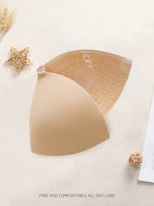 Women's Invisible Front-Closure Silicone Push-Up Bra, Lingerie Accessory, Suitable For Summer Pairing With Dresses, Jumpsuits, Wedding Dresses - Apricot - View 4