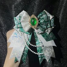 1pc Cute Decorative Bow Brooch, Handmade Pearl Chain DIY Finished Product, Otaku Idol Fan Cheering Stick, Cosplay Outfit Accessory, Lolita Bag Decoration - Multicolor - View 24