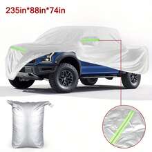 F150 Truck Cover - Highly Durable All-Weather Protection | Reflective, UV/Snow/Dust Resistant, Fits Most Pickups - 190T Polyester Taffeta - View 5