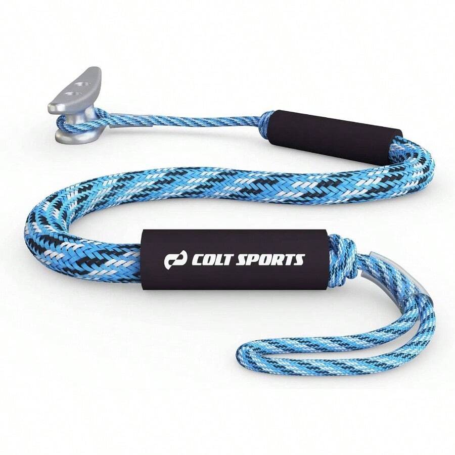 Bungee Dock Line Boats Jet Skis - Strong Mooring Rope Blue, White, Black, 5FT - 5FT + Blue, White, Black - View 1