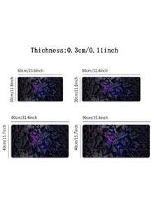 Extra Large Gaming Desk Mat And Mouse Pad - Neon Purple & Black Futuristic Design, Non-Slip Rubber Base, Smooth Surface, Suitable For Computer, Office, Gaming Environment - Ideal Gift For Gamers, Christmas, Halloween Gift - Suitable For Mouse And Trackball, Electronics > Computer & Office Supplies > Mouse Pads & Wrist Rests > Mouse Pads - Fission a - View 3