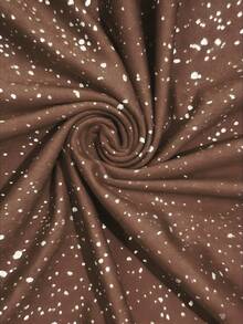 Keke Bloomly Women's Brown Loose Romantic Elegant Asymmetric Shoulder Design Lantern Sleeve T-Shirt, A Unique Shiny Top Made Of Small Reflective Sequins, Suitable For Daily Outings, Parties, Back To School Season, And Gatherings, Fashionable And Versatile Women's Top, Women's Valentine's Day Casual Spring - Brown - View 7