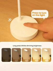 1pc 360° Adjustable Gooseneck USB Reading Light, Bedroom LED Lamp, Eye-Caring Desk Lamp, Bedroom LED Light, Book Light, Bedside Reading Lamp, USB Powered, Dimmable By Long Press - Multicolor - View 11