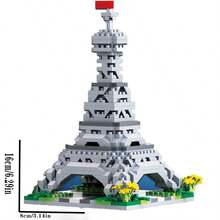 1685pcs Paris Eiffel Tower Building Blocks Set, ABS Material, World Famous Architecture Educational Toy, Micro Bricks, Adult Gift - Multicolor - View 10