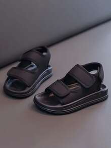 1双儿童软底魔术贴沙滩凉鞋运动凉鞋，男女童通用，适合夏季穿着