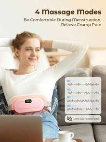 Portable Wireless Heating Pad, Electric Warmth Treasure, With LED Battery Display, Fast Heating, 3 Temperature Settings, 4 Massage Modes, Quickly And Effectively Heats Back Or Abdomen, Suitable For Women, USB Charging, 1500mAh - Multicolor - View 4