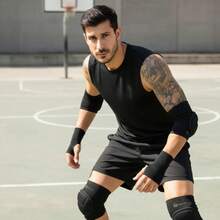 Knee And Elbow Pads Volleyball Futsal Goalkeeper Master Kit - Black - View 2