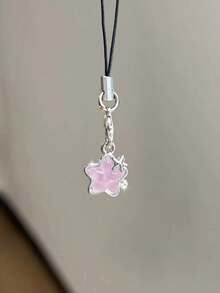 Crystal Moon & Star Hollow Pendant Lanyard, Mini Thin Cord For Phone, Camera, USB Drive - Silver - View 8