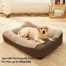 Luxury XXL Orthopedic Dog Bed - Detachable Washable Sofa For Large Breeds 15-50kg, Non-Slip Bottom & High-Density Foam, All-Season Premium Pet Bed (Christmas Gift Idea - Grey - View 13