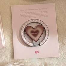 1个INS风彩色爱心磁吸手机支架，可折叠金属支架，便携式桌面支架，精致美观，兼容多种磁吸手机壳，兼容苹果、荣耀、vivo、OPPO等品牌手机，兼容、安卓手机，生日礼物，送给家人、朋友的理想之选，生日推拉式手机支架，手机配件