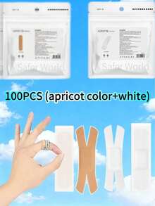 100/10pcs X-Shaped Bandages, Emergency Wound Hemostatic Patches, Fingertip Bandages, Flexible Shaped Bandages, Waterproof Bandages, Creative Dressings And Wound Dressings, Breathable Adhesive Bandages - Suitable For Emergency Wound Care, Abrasions, Blisters, Etc.