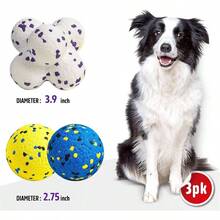 Dog Balls Tennis Ball Toys Dog Toys Aggressive Chewers Durable Teething Chew Toys Fetch Ball Large Medium Small Dog And Puppies 4 Balls - 1 Ball - View 3