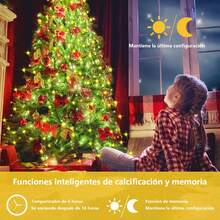 Luces Navideñas de Arbol : 2m x 16 Líneas 400 Luces LED, con 8 Modos, Impermeable IP55, Adecuado para Decoración Arbol de Navidad Y Jardin Exterior (Blanco cálido) - 1 - Ver 6
