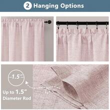 Chyhomenyc Blush Pink Valance For Windows, Light Filtering Textured Small Kitchen Valance, Rod Pocket Top Window Short Curtain For Bathroom Basement Farmhouse, 60Wx14L Inch,60inchWx14inchL(Packof1),BlushPink - 腮紅粉色 - 查看 6