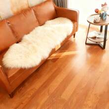 1pc Luxury Cream Long Plush Shaggy Area Rug, Nordic Style Long Plush Rug, Irregular Size With 1-5cm Cutting Error, Bedroom Bedside Mat, Christmas Gift, Window Sill Blanket, Soft Decorative Carpet, Bedroom Decor, Small Rug, Carpet, Home Decor, Living Room Rug, Living Room Small Rug, Bedroom Rug, Living Room Home Decor, Outdoor Rug, Washable Rug, Fleece Rug, Furry Rug, Autumn/Winter Rug, Thick/Plush - Multicolor - View 2