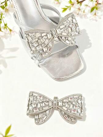 1 par de clips para zapatos con cristales de strass desmontables, accesorio elegante y lujoso, adecuado para tacones altos, zapatos de novia, zapatos planos