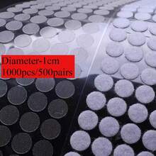 1000 chiếc/500 cặp Băng keo dán hai mặt bằng nylon tự dính, đường kính 1/1,5/2cm, thích hợp để may vá, chụp ảnh, gia đình, sửa chữa, đen trắng, đồ dùng học tập cho năm học mới, văn phòng, 2 chiếc/1 cặp - 1000 chiếc 500 cặp - Xem 12
