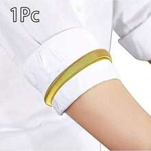 1 cái/2 cái/4 cái Dây đeo tay co giãn bằng kim loại, chống trượt, dùng để giữ tay áo, trang trí quần áo, unisex - Vàng/Bạc/Đen - Nhiều màu - Xem 7