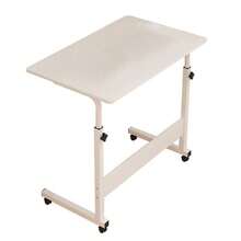 Mesa Multiusos Portátil con Altura Ajustable para Cama o Sofá - Escritorio Móvil para Estudio, Trabajo y Hogar, Perfecto para Espacios Pequeños y Dormitorios - Blanco - Ver 3