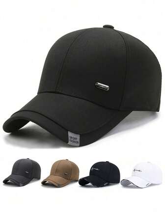 Daily Essential, High-End Men's Baseball Cap - Sun Protection And Warmth Throughout The Four Seasons, Fashionable Solid-Color Outdoor Sports Cap, The Perfect Gift For Dad