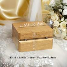 Beech Wood Square Necklace Case Holder Box Necklace Gift Box For Her Small Pendant Box Jewelry Gift Boxes For Necklaces Men Women Necklaces Gift Box ,Cajitas Para Joyeria(Black Black Velvet Lined) ﻿,Beechwood - 山毛櫸木 - 查看 7