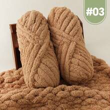 2 Rolls Super Chunky Fluffy Polyester Yarn, 500g Multi-Color, Suitable For Hand Knitting, Soft DIY Craft Yarn, Ideal For Blankets, Pillows, Pet Beds - Multi-Color - Cat's Tail Vol. 2 - View 13