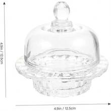 ón de postre transparente tazones de postre con tapasón para mezclar con tapa bol vasitos para postresón soups tazones de preparación de vidrio tazas claras - 1 - Ver 2