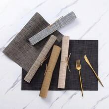 Manteles modernos, protector de mesa de PVC con acabado en mosaico, antideslizante, resistente al calor y fácil de limpiar - Multicolor - Ver 12