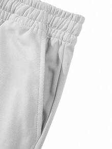Men's Casual Old Money Men Sports Pants - Light Grey - View 7