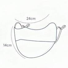 1pc Warm Fishbone Anti-Cold Mask, Thickened 3D Autumn And Winter Windproof, Eye-Protective, Face-Slimming Mask, Non-Adhesive Winter Plush Mask, Windproof Cycling Mask, Warm Solid Color Mask