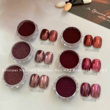 红色圣诞美甲铬粉：镜面金属质感DIY美甲，节日美甲颜料。 - 彩色 - 查看 11