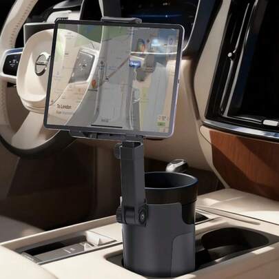 xnyocn 车载杯架手机支架，可调节车载平板电脑支架，360°旋转，适用于4.7-14英寸平板电脑和移动设备