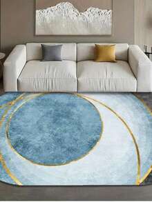 1pc Elegant Minimalist Gray Oval Plush Carpet, Thick Carpet, Suitable For Decorative Carpet, Bedroom Decor, Small Rug, Living Room Carpet, Bedroom Carpet, Outdoor Carpet, Washable - Multicolor - View 9