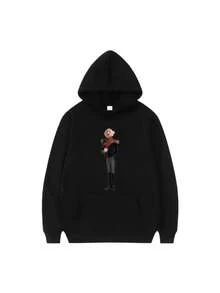 DisneySS Frozen ElsaS Olaf Anna Pattern Woman Sporty Loose Grey Spring Tops Clothes Pullovers Ladies Cheap Hoodies Sweatshirts - màu đen - Xem 1