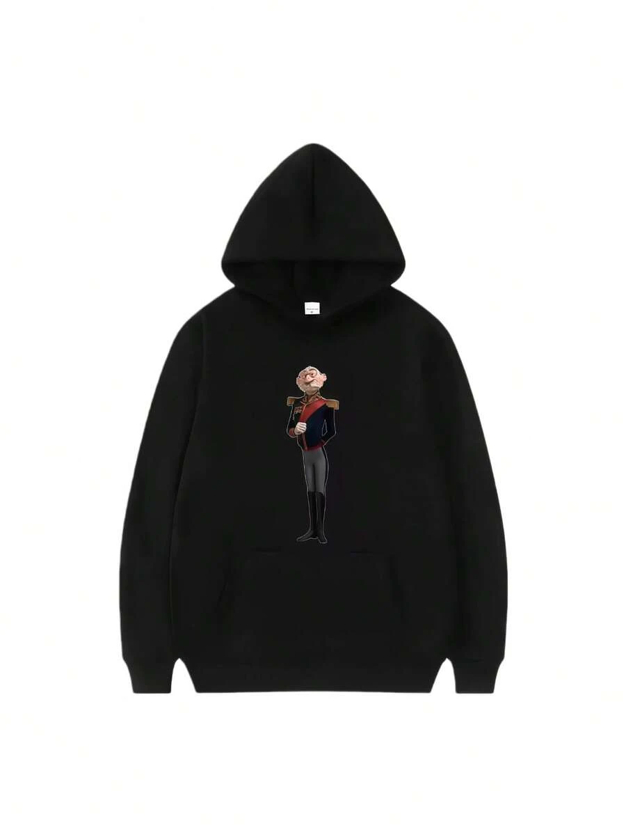 DisneySS Frozen ElsaS Olaf Anna Pattern Woman Sporty Loose Grey Spring Tops Clothes Pullovers Ladies Cheap Hoodies Sweatshirts - màu đen - Xem 1
