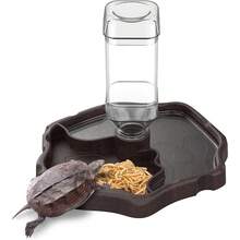 Pawfly Automatic Reptile Water Feeder, Tortoise Water Bottle, Turtle Food And Water Bowl, Water Dispenser For Snake Bearded Dragon Lizard And Chameleon - Round-shaped - View 2
