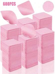 Lint Free Nail Wipes, Nail Polish Remover Pads Eyelash Extension Wipes, Soft Non-Woven Acetone Nail Polish Remover Pads Nail Wipes For Nail Prep And Gel Polish Remover - Pink - View 14