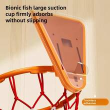 1pc No-Drill Indoor Basketball Hoop, Quiet Basket - Wall-Mounted Foldable Basketball Rack, Space-Saving Design - Durable Structure - Suitable For Home Or Office Play, Indoor Entertainment And Games, Holiday Gifts, Indoor/Outdoor Sports, Suitable For Sports Activities And Home Decor, Basketball Accessories - Multicolor - View 4