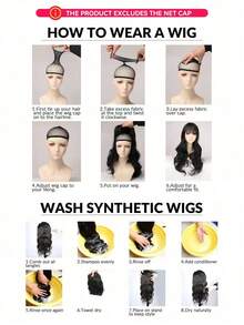 4 * 1 U-Part Lace Black Short Curly 12 Inch Synthetic Wig For Daily Or Party Costume Party Role Play Use For Available Middle Part Or Side Part - Multicolor - View 10