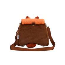 Miniso 迪士尼疯狂动物城尼克爪印造型斜挎包，可爱卡通人物造型，时尚风格，轻便易携，适合日常通勤、购物、旅行装饰，也是一份特别独特的礼物，涤纶材质（1个） - 彩色 - 查看 6