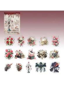 have a good day 30张/包 暗黑哥特风剪贴簿贴纸，创意美学贴纸，DIY装饰拼贴工艺用品，节日礼物，个性化剪贴簿学校文具