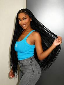 A ANYTIME Synthetic Braided Lace Front Wig , Boxed Braids Lace Wig