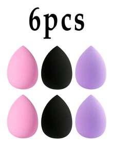 【12个装吸水化妆海绵】12个不含乳胶、吸水聚氨酯化妆海绵 - 适用于液体、膏状和粉状粉底 - 多种颜色可选 - 彩色 - 查看 6