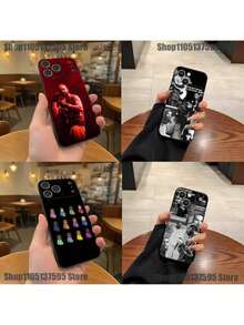 Funda de teléfono Rapper D-Drake compatible con 17,16,15,14,13,12,11,Pro,XS,Max,XR,Plus,E,SE4,Mini, cubierta suave negra, funda compatible con funda  17 pro max, funda  17 pro, funda  17, funda  16, funda  16 pro max, funda  15 - Z1 - Ver 3