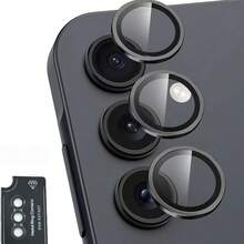 1 pieza Protector de lente de cámara para Samsung Galaxy A37/A57, película protectora de lente de ojo de águila con posicionamiento de protección de cámara, resistente a los arañazos 9H, múltiples opciones de color, protector de lente de ojo de águila con patrón CD, HD claro, resistente a los arañazos, tacto sensible, ajuste preciso, fácil instalación, protección duradera para teléfonos inteligentes. - transparente - Ver 7