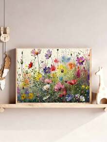 Blooming Flowers DIY Digital Oil Painting Kit, Adult DIY Home Wall Decoration, 40x50 Cm / 16x20 Inches, Frame Not Included, Easter, Valentine's Day, And Holiday Gift. - Multicolor - View 5