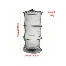 Fish Guard Plastic Ring, Rubber Hanging Bag, Side Fishing Net, Nylon, Foldable Bundle, Simple And Lightweight Three-Layer - Multicolor - View 2